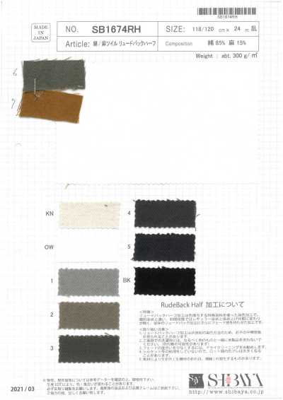 SB1674RH Cotton/sợi Gai Twill Ludback Half