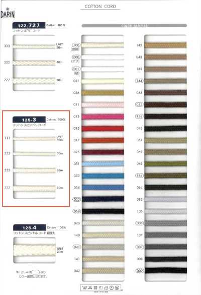 125-3 Dây Tròn Cotton
