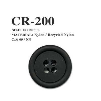 CR-200 Cúc 4 Lỗ Bằng Nylon Tái Chế Từ Lưới đánh Cá