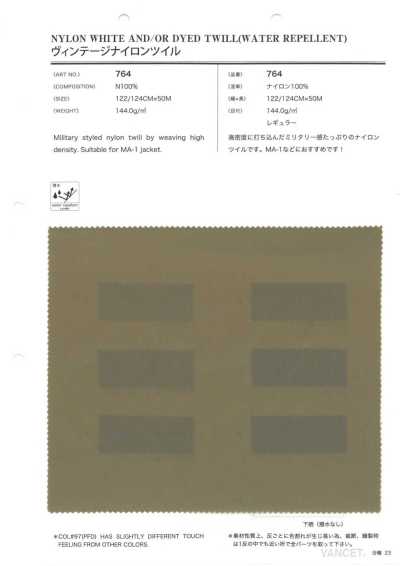764 Dùng Cho áo Khoác Kiểu Quân đội Vải Twill Nylon Vintage
