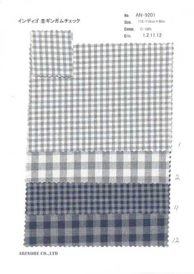 AN-9201 Kẻ Caro Gingham Mộc Chàm