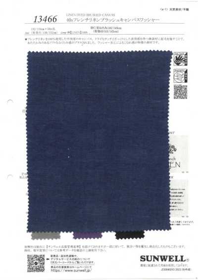13466 Vải bố canvas lanh Pháp 40s chải lông, xử lý giặt