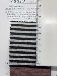 76619 Satin Búp Bê Acrylic / Vải Cotton Tenjiku Len Sọc Ngang SUNWELL Ảnh phụ