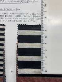 76619 Satin Búp Bê Acrylic / Vải Cotton Tenjiku Len Sọc Ngang SUNWELL Ảnh phụ