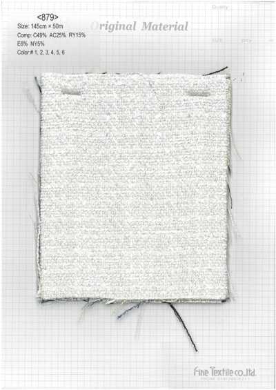 879 Vải Tweed Fancy Dệt Xương Cá Kim Tuyến