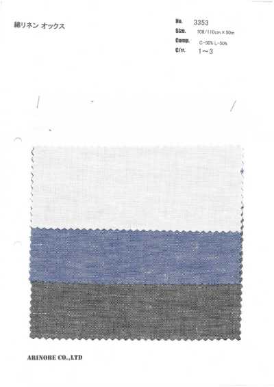 3353 Vải Oxford Cotton Linen