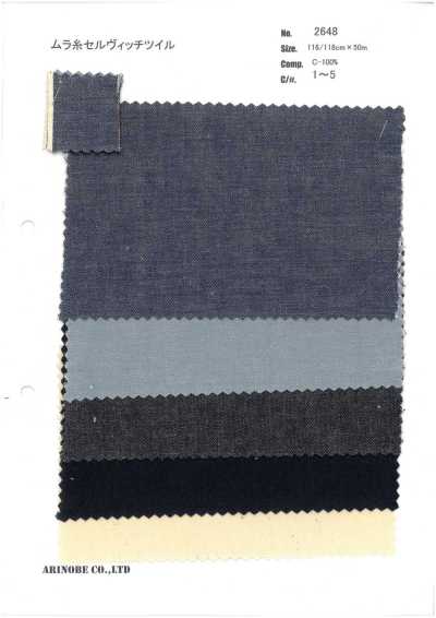 2648 Vải Twill Selvedge Sợi Không đều