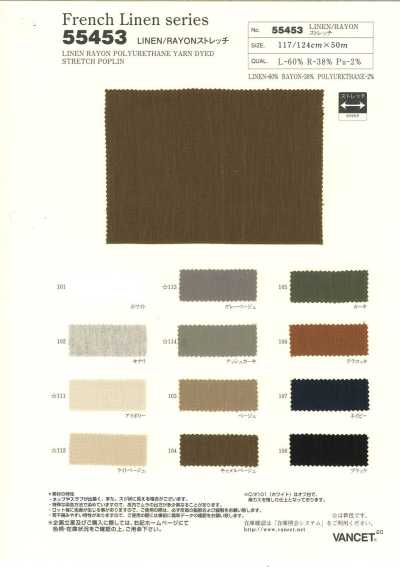 55453 Dòng Linen Pháp LINEN/VISCOSE Co Giãn
