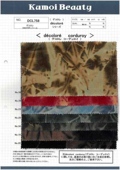 DCL758 Corduroy Quần 16W Decolore (Tẩy Loang)