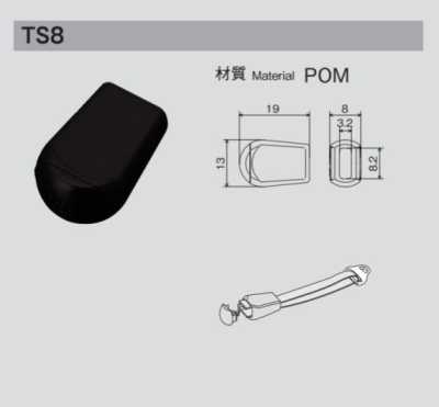 TS8 NIFCO ống Bọc đầu Dây, Kích Thước Bên Trong, Rộng 8.2mm, Dùng Cho Dây Dẹt