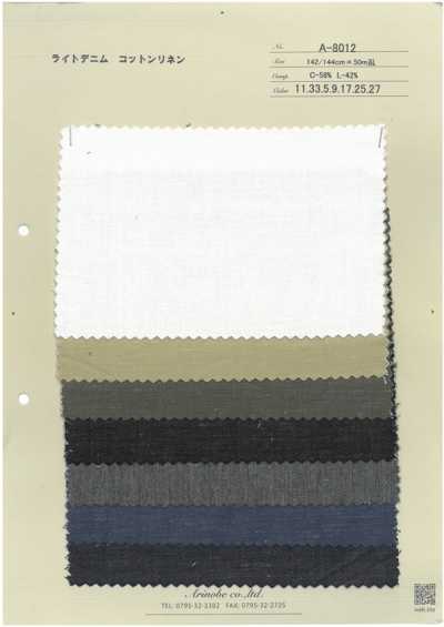 A-8012 Vải Bò Nhẹ Cotton Lanh