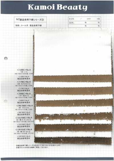 1790 12W Vải Corduroy Slub Dài Tẩy Trắng