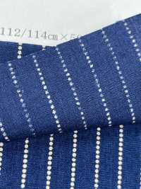 PMM2280-dotstripe Vải Chambray Xả In Chấm Kẻ Sọc Dệt May Yoshiwa Ảnh phụ