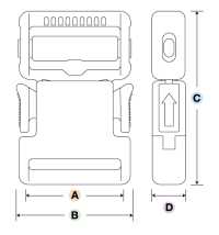 LB-S Mặt Thắt Lưng YKK LB- Kiểu Nhả Chỉ 20mm~50mm[Mặt Thắt Lưng Và Móc] YKK Ảnh phụ
