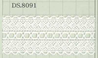 DS8091 Dây đăng Ten Cotton Rộng: 33mm