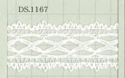 DS1167 Dây đăng Ten Cotton, Rộng: 33mm