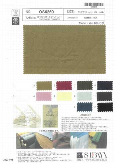 OS6260 60 Vải Cotton Typewritter Xử Lý Washed Phơi Nắng