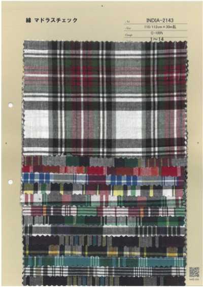 INDIA-2143 Cotton Madras Kẻ Caro