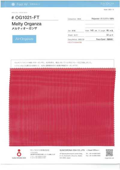 OG1021-FT Organza Tan Chảy