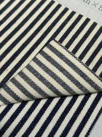 W1027-4 Vải Bò Kẻ Sọc đậm Chất Cotton Dệt May Yoshiwa Ảnh phụ