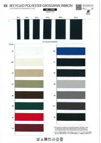 SIC-199R Ruy Băng Gân Sần Polyester Tái Chế