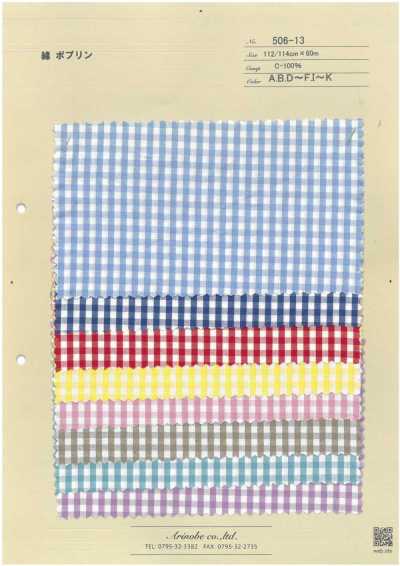 506-13 Poplin Cotton Kẻ Caro