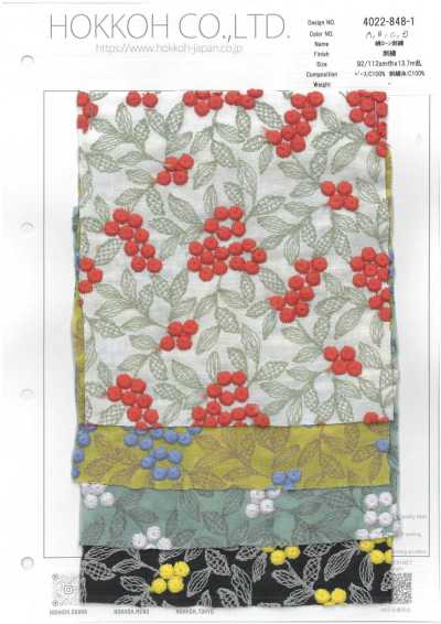 4022-848-1 Vải Cotton Lawn Thêu