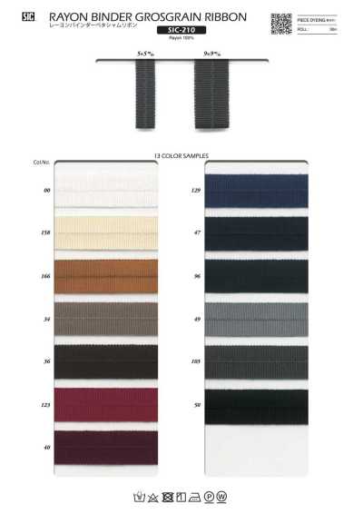 SIC-210 Ruy Băng Rayon Binder Petersham