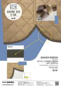 SIC-272 Ruy Băng Vải Dạ Flannel / Co Giãn Mềm[Ruy Băng, Băng, Dây] SHINDO(SIC) Ảnh phụ