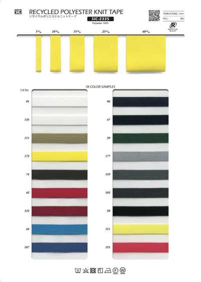 SIC-2335 Băng Dệt Kim Polyester Tái Chế