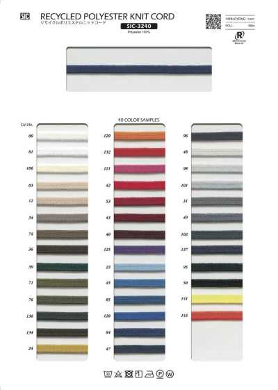 SIC-3240 Dây Dệt Kim Polyester Tái Chế