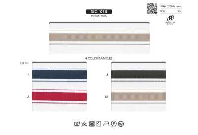 SIC-1013 Ruy Băng Gân Sần Kẻ Sọc Polyester Tái Chế
