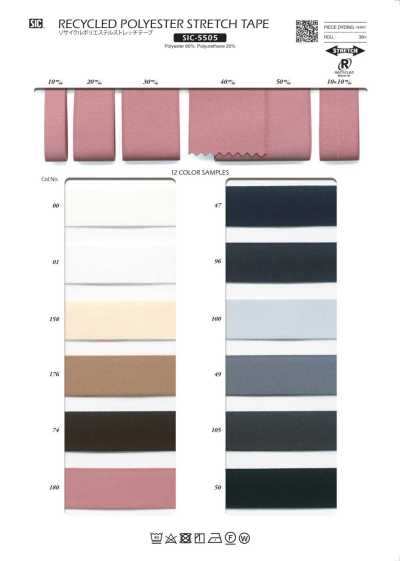 SIC-5505 Băng Co Giãn Polyester Tái Chế