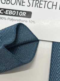 SIC-EB010R Chất Co Giãn Dệt Xương Cá Polyester Tái Chế[Dây Băng Ruy Băng] SHINDO(SIC) Ảnh phụ