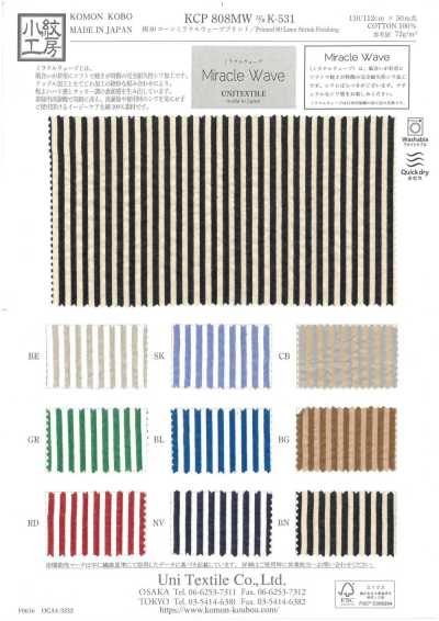 KCP808MW-K-531 Cotton 80 Vải Cotton Lawn In Họa Tiết Miracle Wave