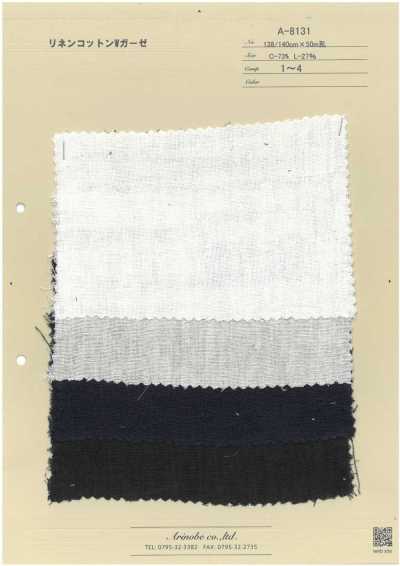 A-8131 Vải Gạc đôi Linen Cotton