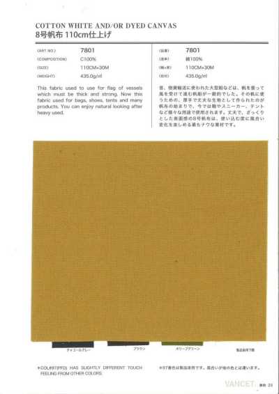 7801 Canvas Số 8 Hoàn Thiện 110cm