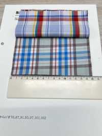 55008 40 Chỉ Thô Vải Broadcloth Sợi đơn Madras Kẻ Caro VANCET Ảnh phụ
