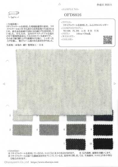 OFD8816 Lông Xù Sinh Thái Mềm Mại Làm Từ Len Tái Chế
