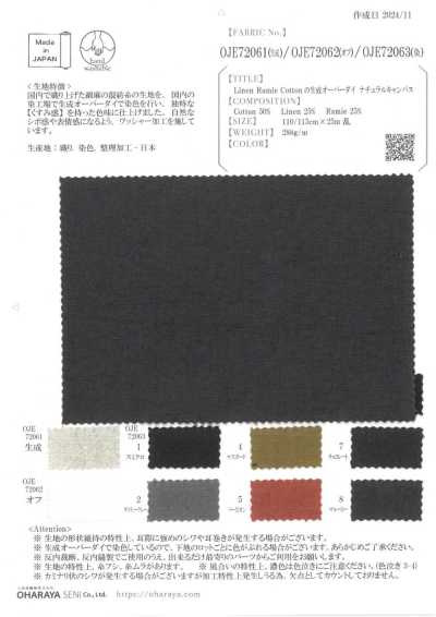 Vải Bố Canvas Tự Nhiên Over-dye Linen Ramie Cotton (Nhuộm)