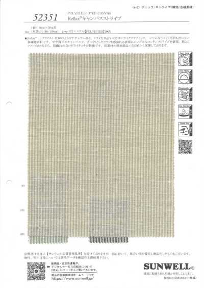 52351 Reflax® Vải Bố Canvas Kẻ Sọc