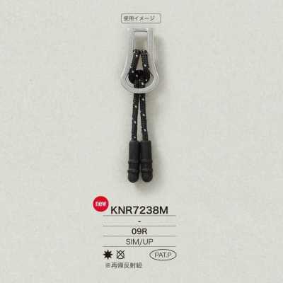 KNR7238M Điểm Dây Khóa Kéo Làm Từ Miraburu (Silicone)/nhựa Polyester