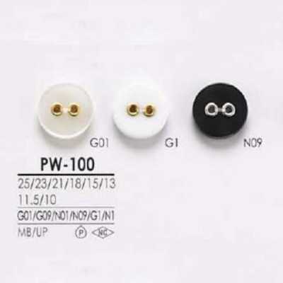 PW100 Cúc 2 Lỗ Lộ Mặt Làm Từ đồng Thau/nhựa Polyester Resin
