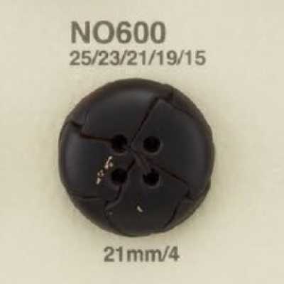 NO600 Cúc 4 Lỗ Mặt Nổi Bằng Da