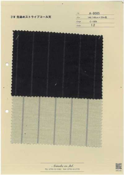 A-8085 21W Corduroy Kẻ Sọc Nhuộm Sợi