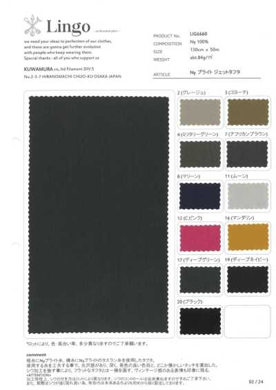 LIG6660 Nylon Bóng Jet Lụa Taffeta