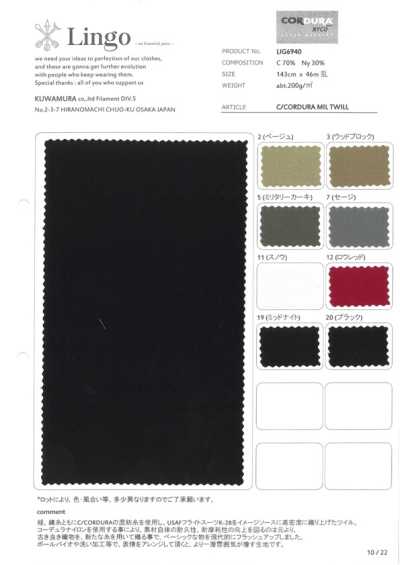 LIG6940 C/CORDURA Twill Quân đội