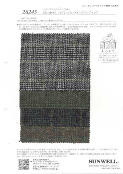 26245 Clo-Mor Cotton Twill Kẻ Caro Glen