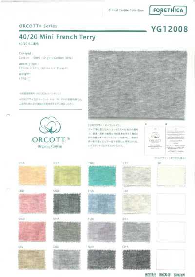 YG12008 O-cotton 40/20 vải nỉ da cá mini