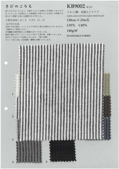 KB9002 Lanh/bông Nhuộm Sợi Kẻ Sọc